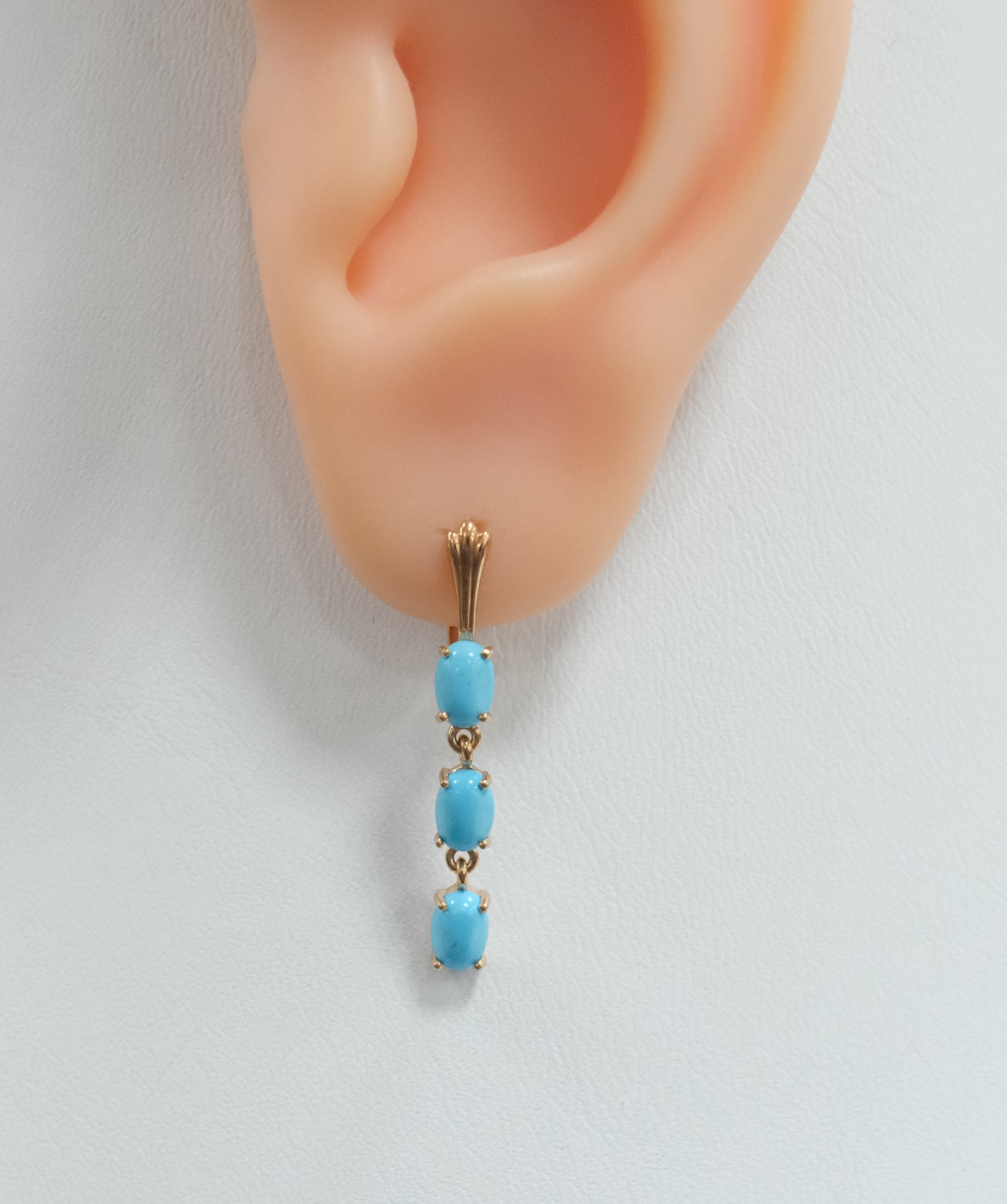 Серебряные серьги с бирюзой